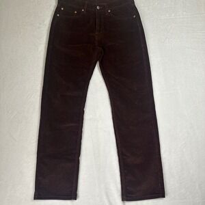 Levi's 505 Straight Leg Brown Corduroy Pants 32x32 Vintage Style Cords Y2K